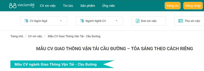 Làm cách nào để tạo CV giao thông vận tải cầu đường ấn tượng?