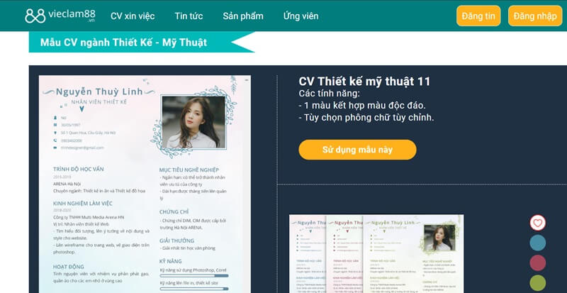 Tìm kiếm mẫu thiết kế CV độc đáo, sáng tạo với Topcvai