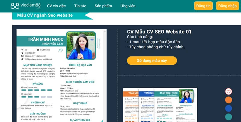 Tìm kiếm các mẫu CV xin việc SEO website chất lượng ở đâu?