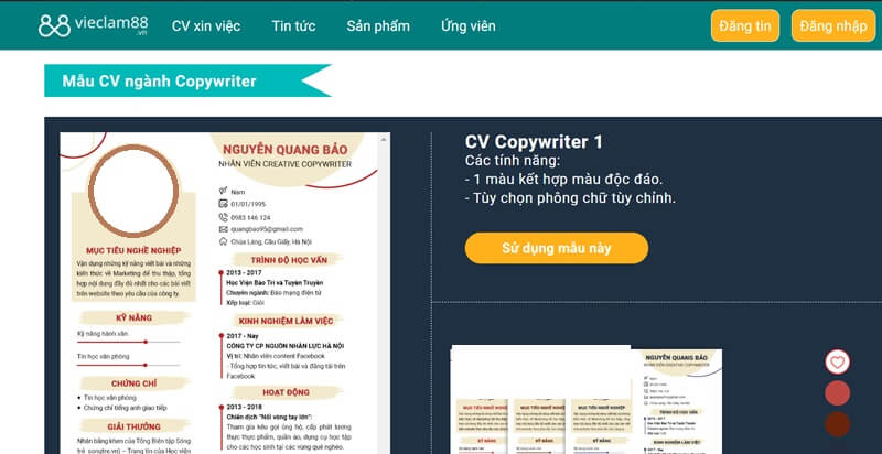 Tìm kiếm mẫu CV Copywriter chất lượng ở đâu?