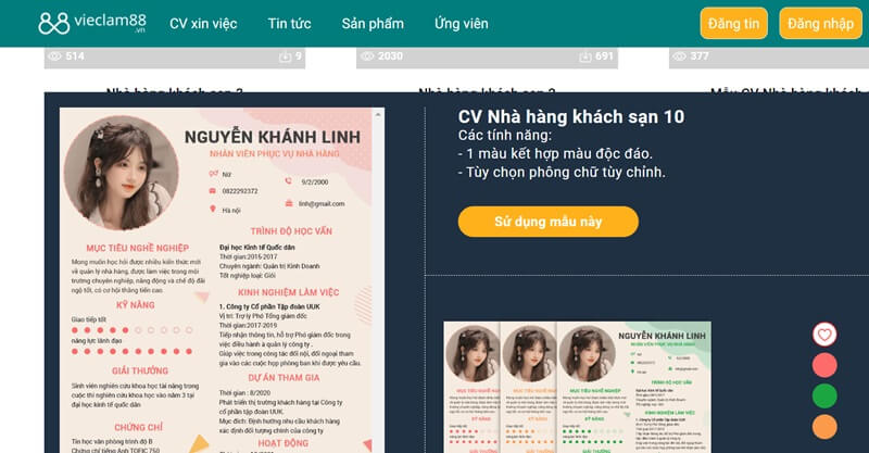 Tạo CV xin việc nhà hàng khách sạn ở đâu uy tín, chất lượng?