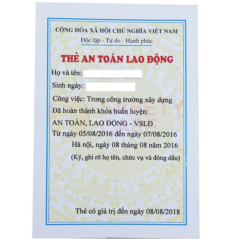 Ý nghĩa quan trọng của thẻ an toàn lao động nhóm 3