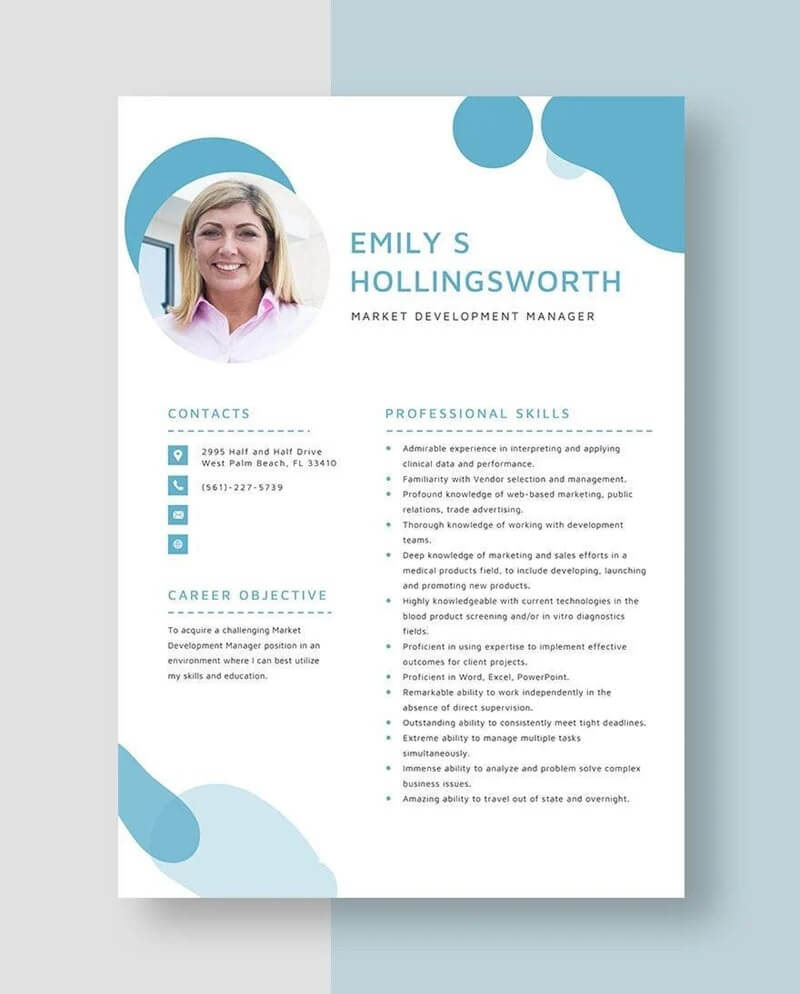 Thiết kế CV phát triển thị trường đúng phong cách ngành nghề