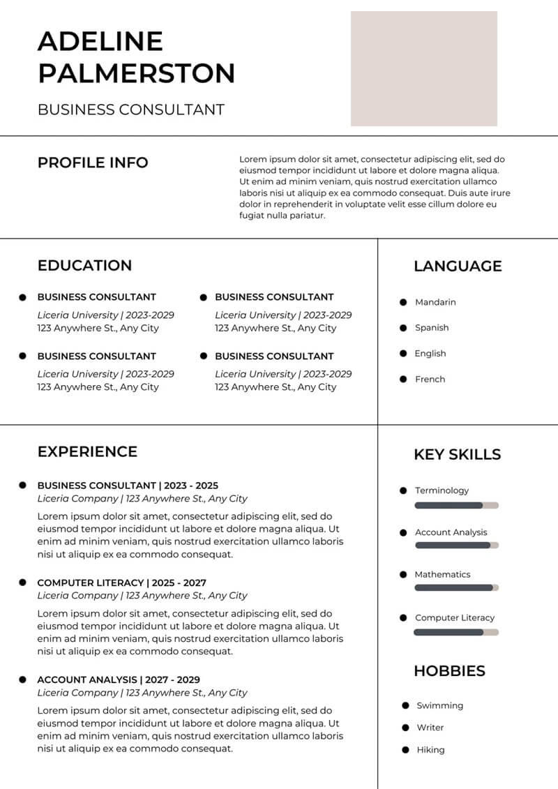 Lưu ý khi thiết kế giao diện của CV xin việc tư vấn