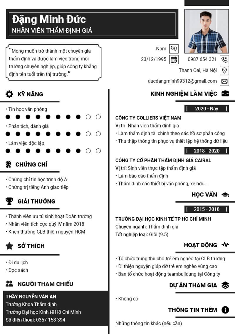 Bí quyết thiết kế CV thẩm định giám định chuyên nghiệp, ấn tượng