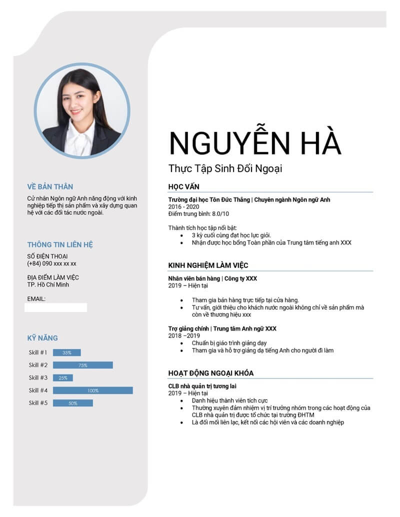 Xây dựng giao diện CV phản ánh đúng đặc trưng ngành nghề