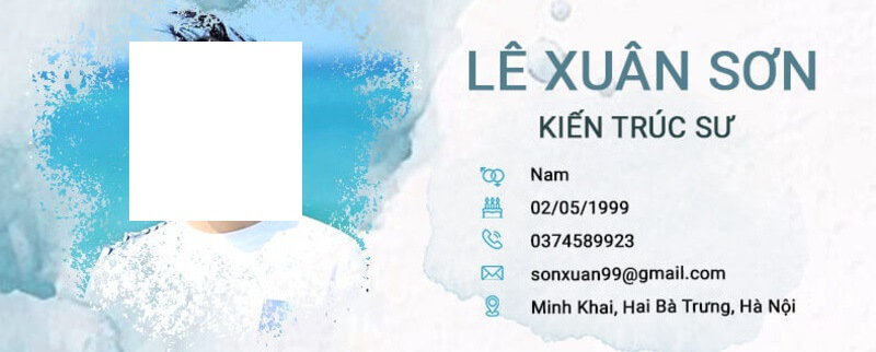 Cách trình bày phần thông tin cá nhân trong CV Kiến trúc