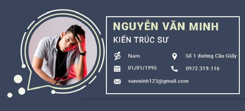 Phần thông tin cá nhân trong CV xin việc tiếng Việt