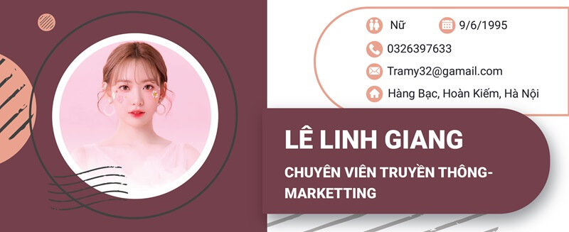 Phần thông tin cá nhân trong CV xin việc truyền thông