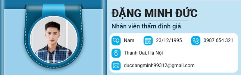Phần thông tin cá nhân trong CV xin việc thẩm định giám định