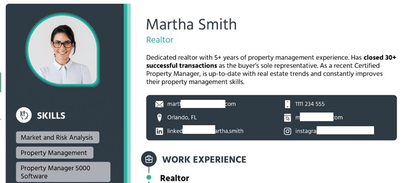 Thông tin cá nhân trong CV xin việc bất động sản