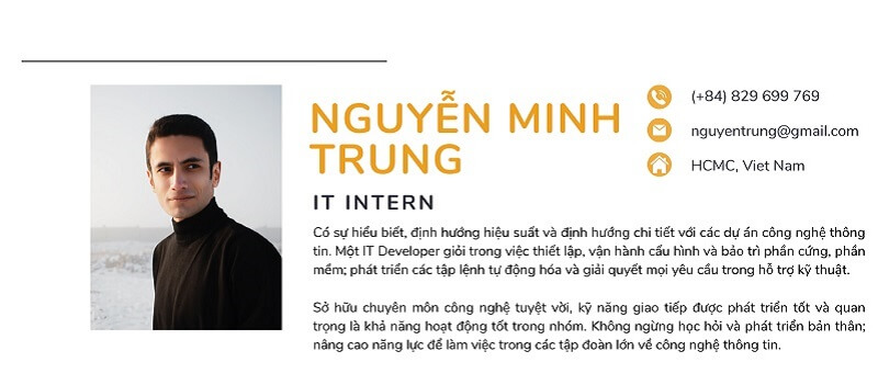 Thông tin cá nhân trong CV xin việc IT