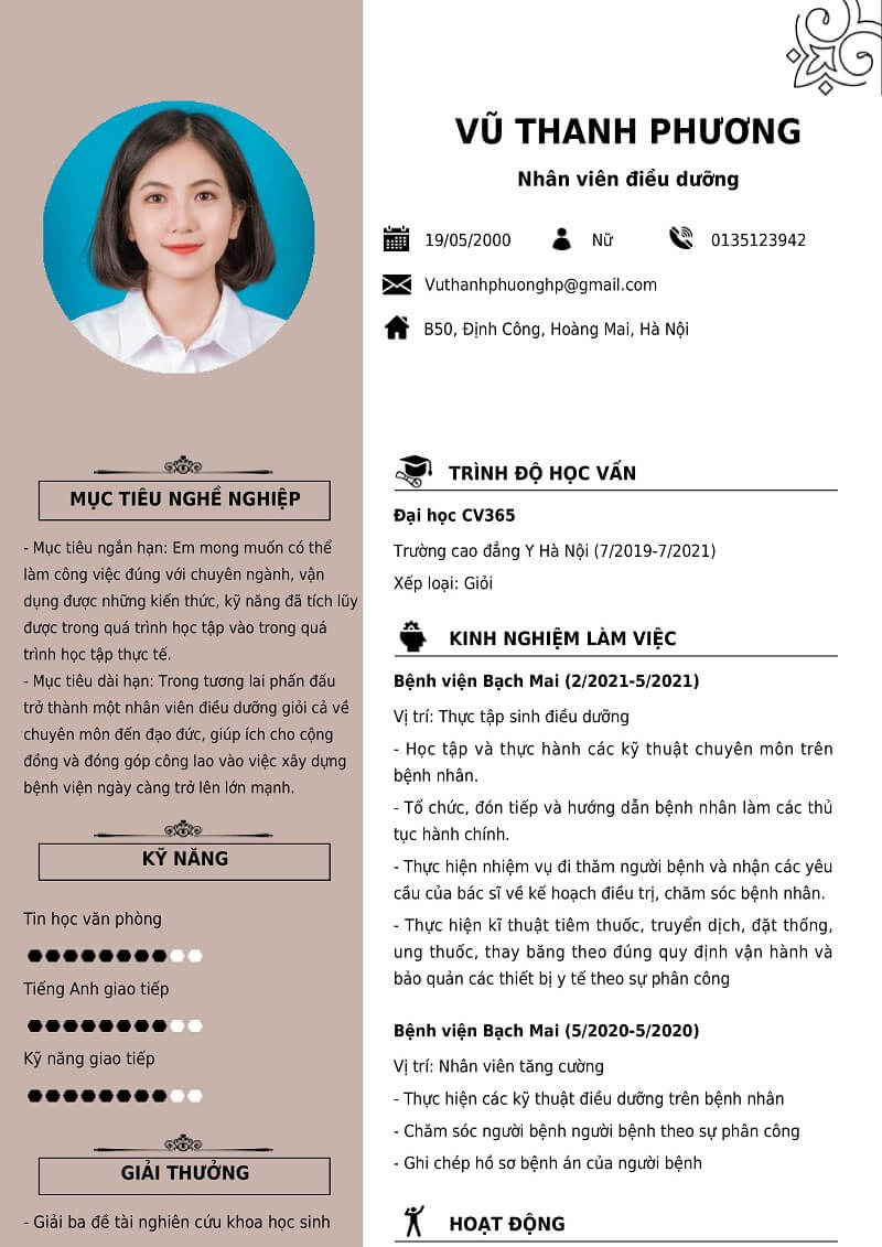 Mục thông tin các nhân