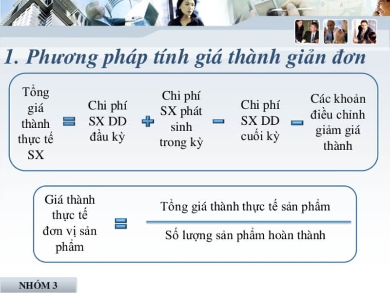 Phương pháp tính giá thành giản đơn