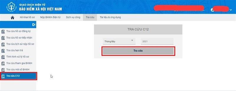 Tra cứu kết quả đóng bhxh cho công ty