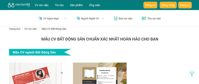 Tạo CV bất động sản nhanh chóng và tiện lợi hơn với Topcvai