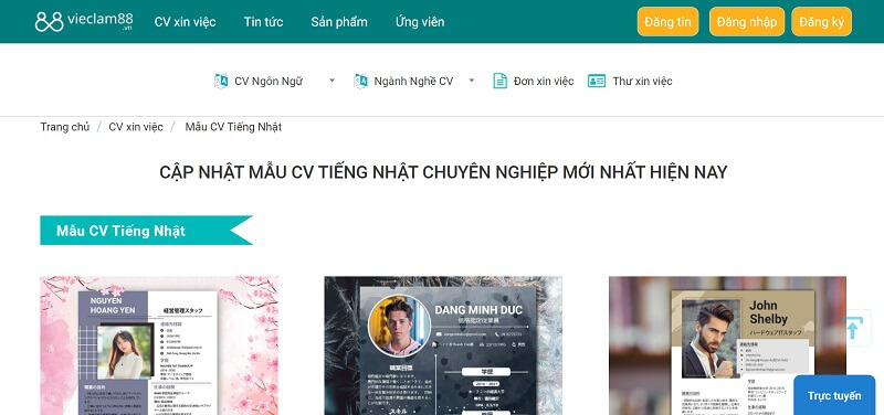 Tìm mẫu template CV tiếng Nhật phù hợp ở đâu?