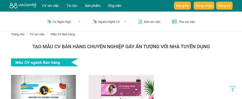 Tạo CV xin việc bán hàng ở đâu uy tín, chất lượng?