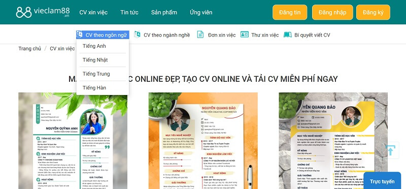 Tạo CV xin việc tiếng anh ở đâu uy tín, chất lượng?