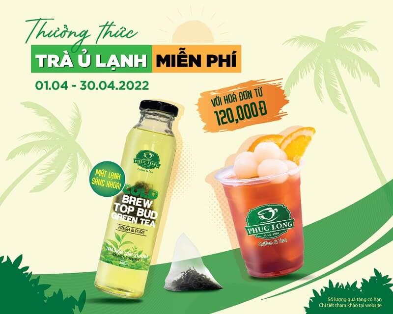 Bài đăng hình ảnh thể hiện thông tin khuyến mại của Phúc Long