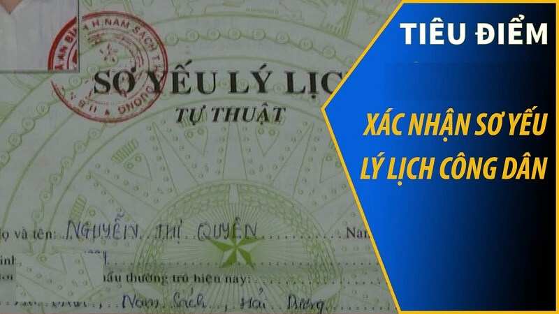 xác nhận sơ yếu lý lịch