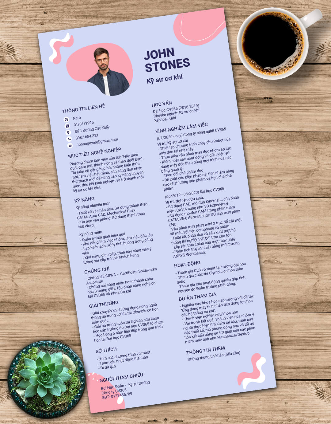 Mẫu CV cơ khí chế tạo 01