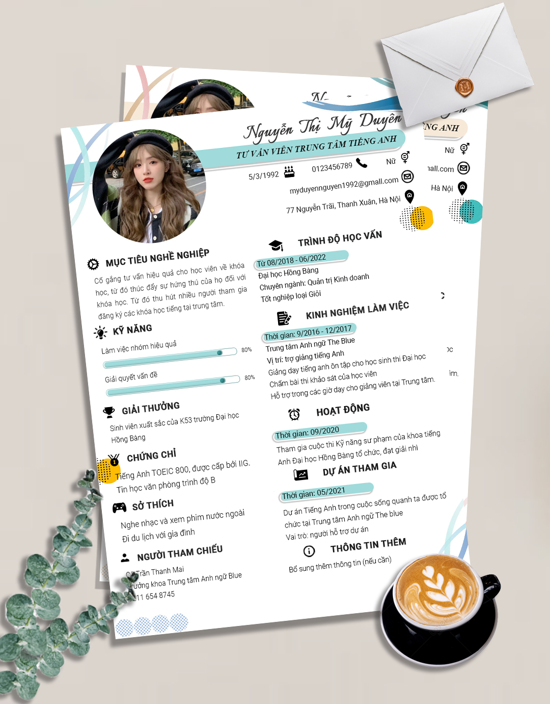 Mẫu CV xin việc Tư vấn 5