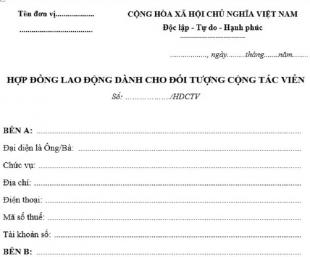 Mẫu hợp đồng cộng tác viên mới nhất và những thông tin cần biết