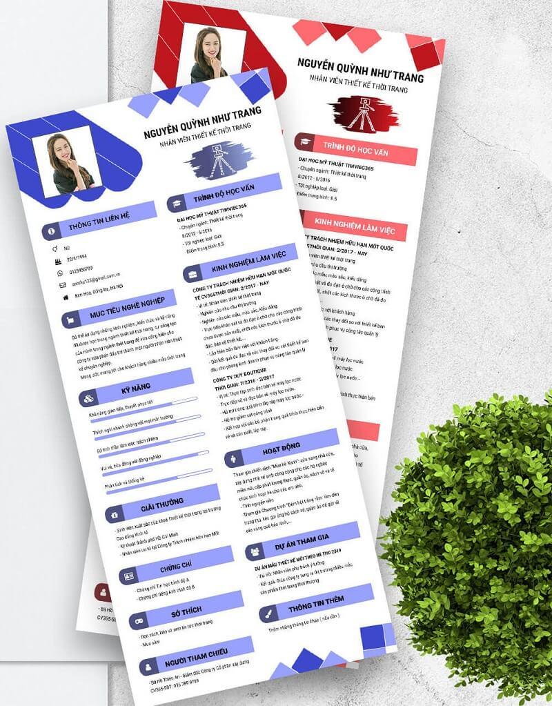 Tổng hợp các mẫu cv nhân viên bán hàng thời trang chuyên nghiệp