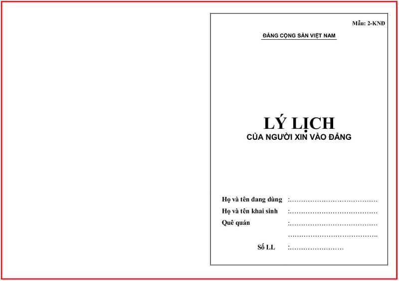 Cách viết Sơ yếu lý lịch học Trung cấp Chính trị chuẩn nhất